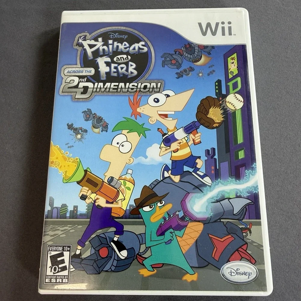 Phineas and Ferb Across the 2nd Dimension Nintendo Wii 2011 Video Game w Manual